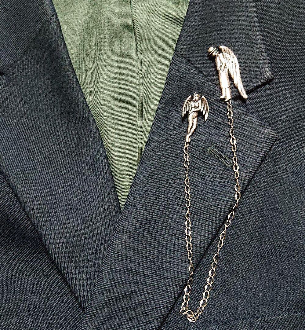 rogue's tweet image. Y’s for Men A/W05: Angels and Demons Silver Collar Pins