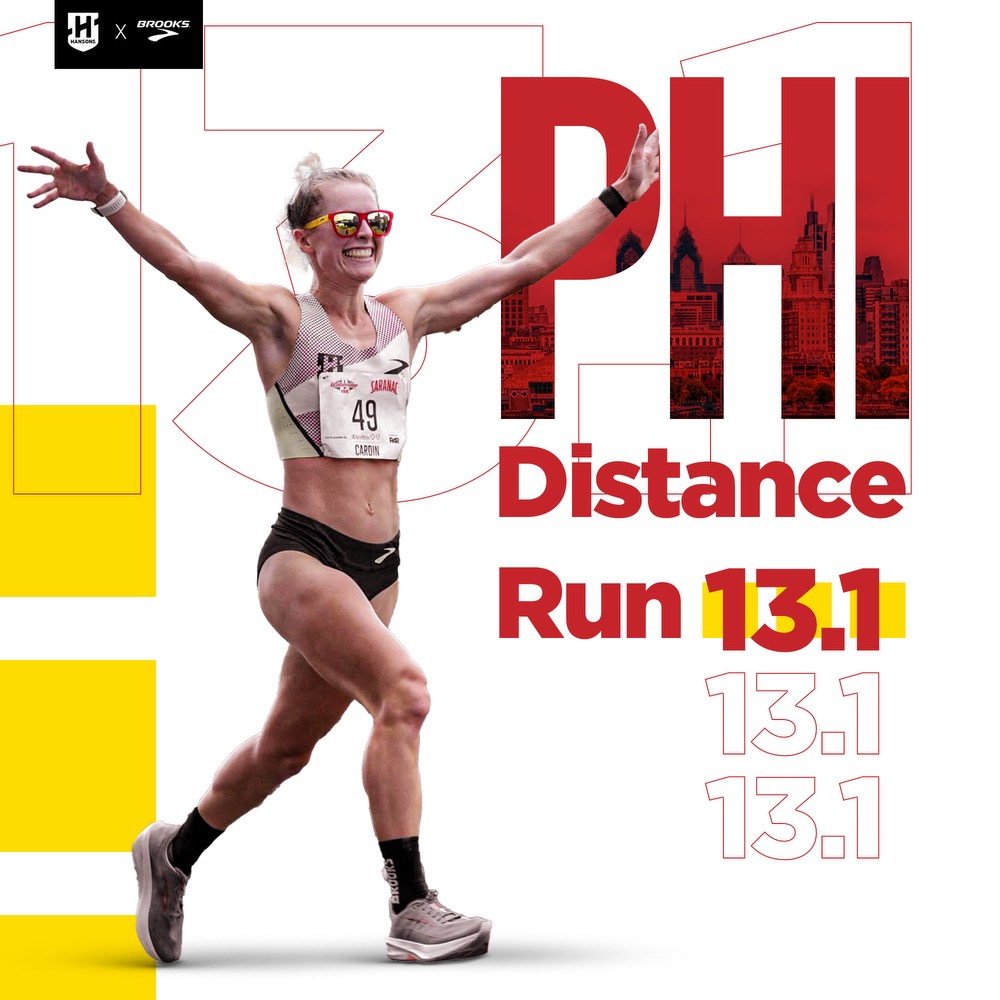 Jessie Cardin is racing the half marathon at The Philadelphia Distance Run.  She brought a few friends (Amy, Anne-Marie, Ben, JP, and Zach) along for their Chicago Marathon simulator.  Graphic:  Aaron Greb