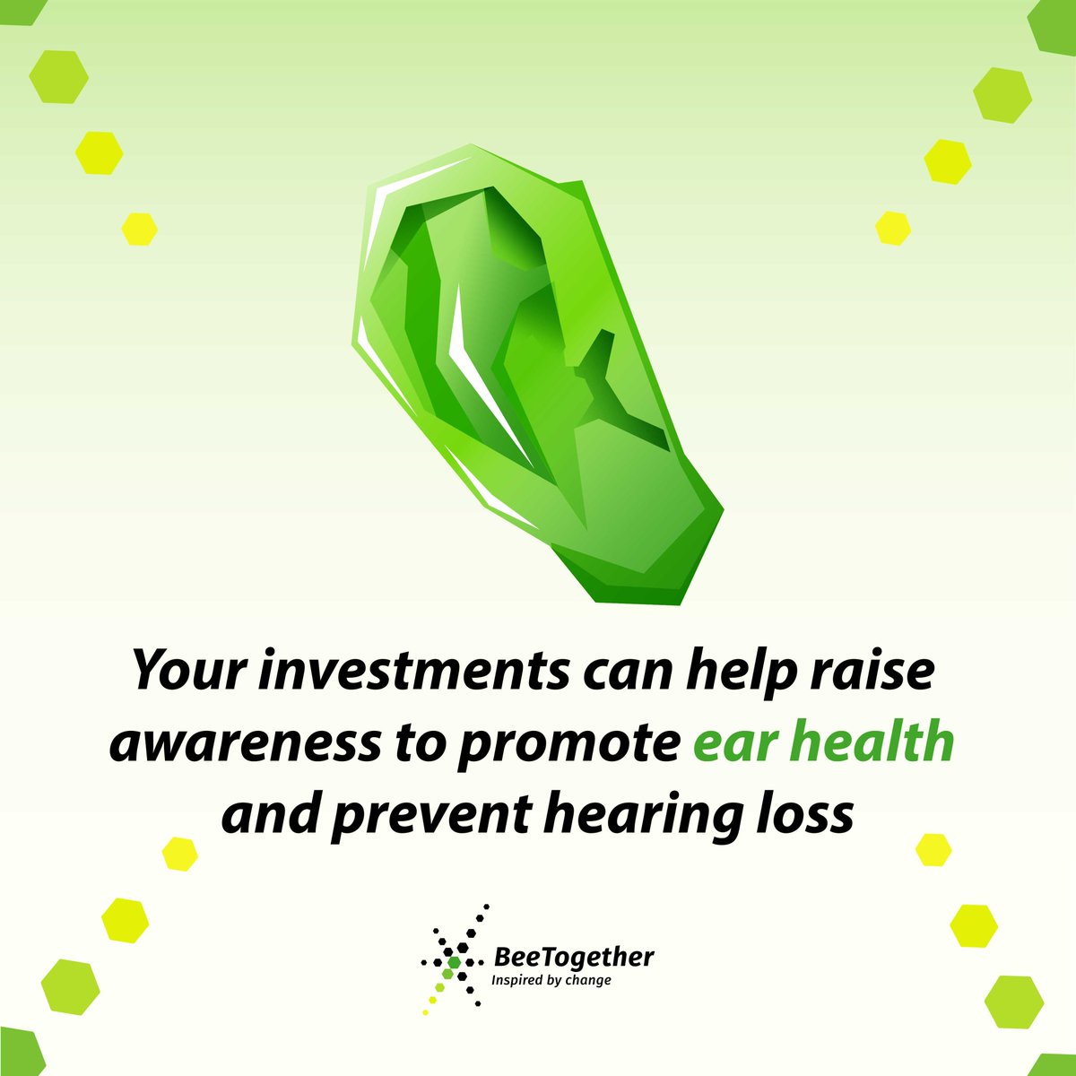Invest in our #NFTs to support World Hearing Day. Your contributions help raise awareness and fund programs to promote ear health and prevent hearing loss globally.  
linktr.ee/beetogether_nf…  
#nftcommunity #nftinvestors  #nftartist #NEARisNOW  #socialgood #supportcharity