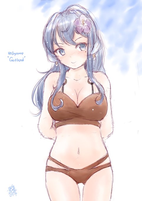 ゴトランド進水日。「提督、わたし欲しいものあるんだけどなぁ…」#艦これ版深夜の真剣お絵描き60分一本勝負   #艦これ版真剣お絵描き60分一本勝負_20240914#ゴトランド進水日 