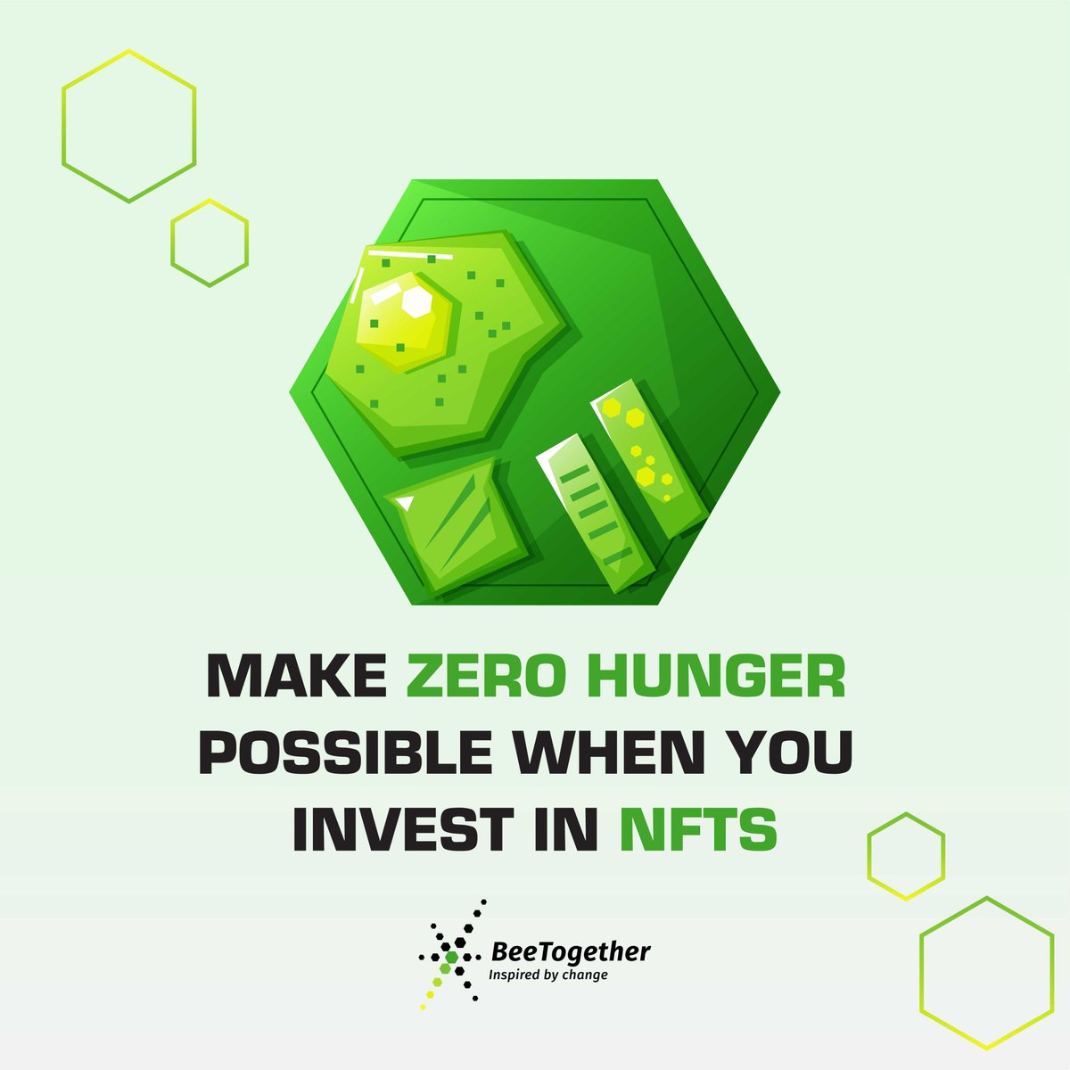 Support initiatives to end hunger by investing in our #nearnfts. Together, we can nourish communities and provide sustenance for those in need  linktr.ee/beetogether_nf…  
#nftcommunity #nftinvestors  #nftartist #NEARisNOW  #socialgood #Endhunger