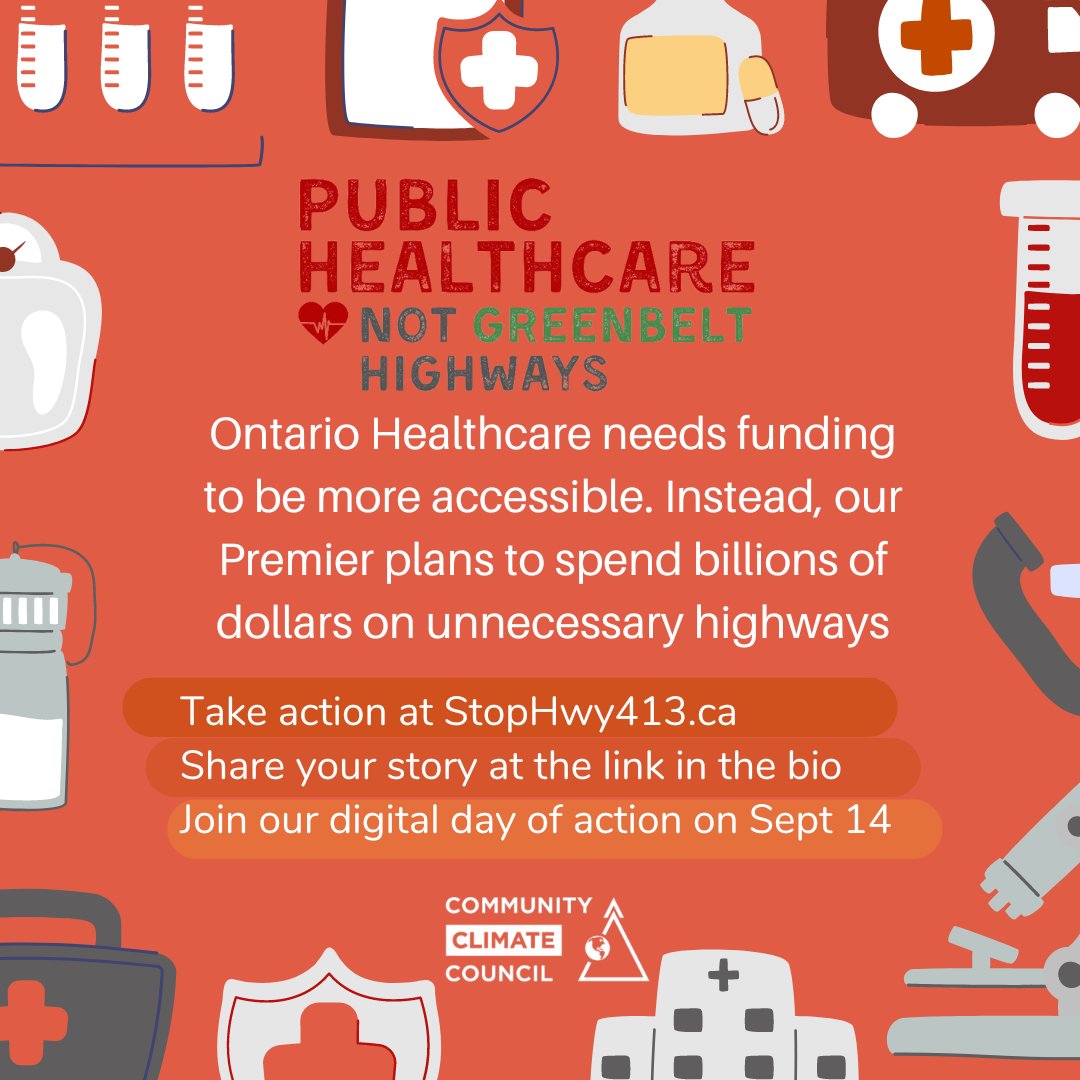 Brampton's healthcare system is in crisis 🚨, with some of the longest wait times in Ontario and worsening access to doctors 🏥📉. While the Premier plans to spend billions on highways 🚗💸, we need urgent healthcare funding. Act now at StopHwy413.ca