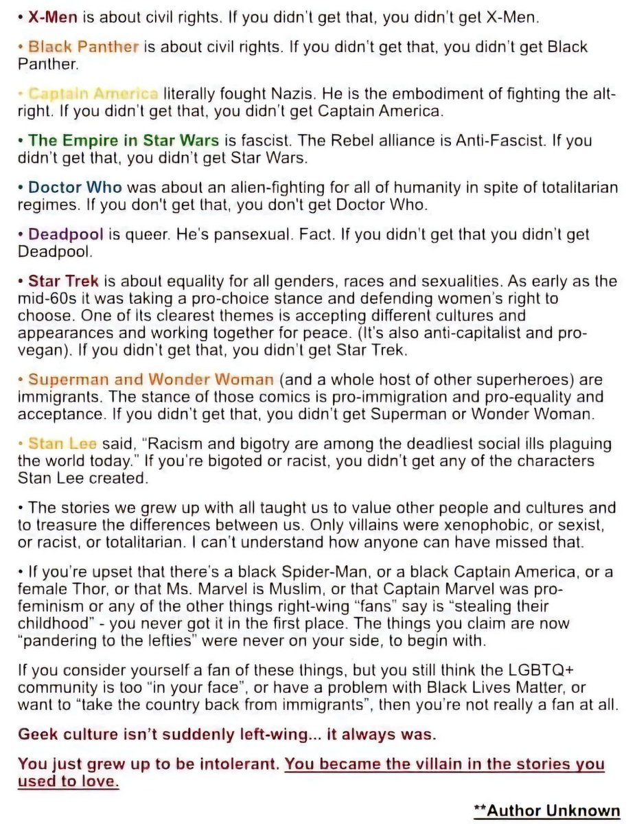 This is spectacular. Right on the money. Whoever wrote this absolutely understands our popular culture.