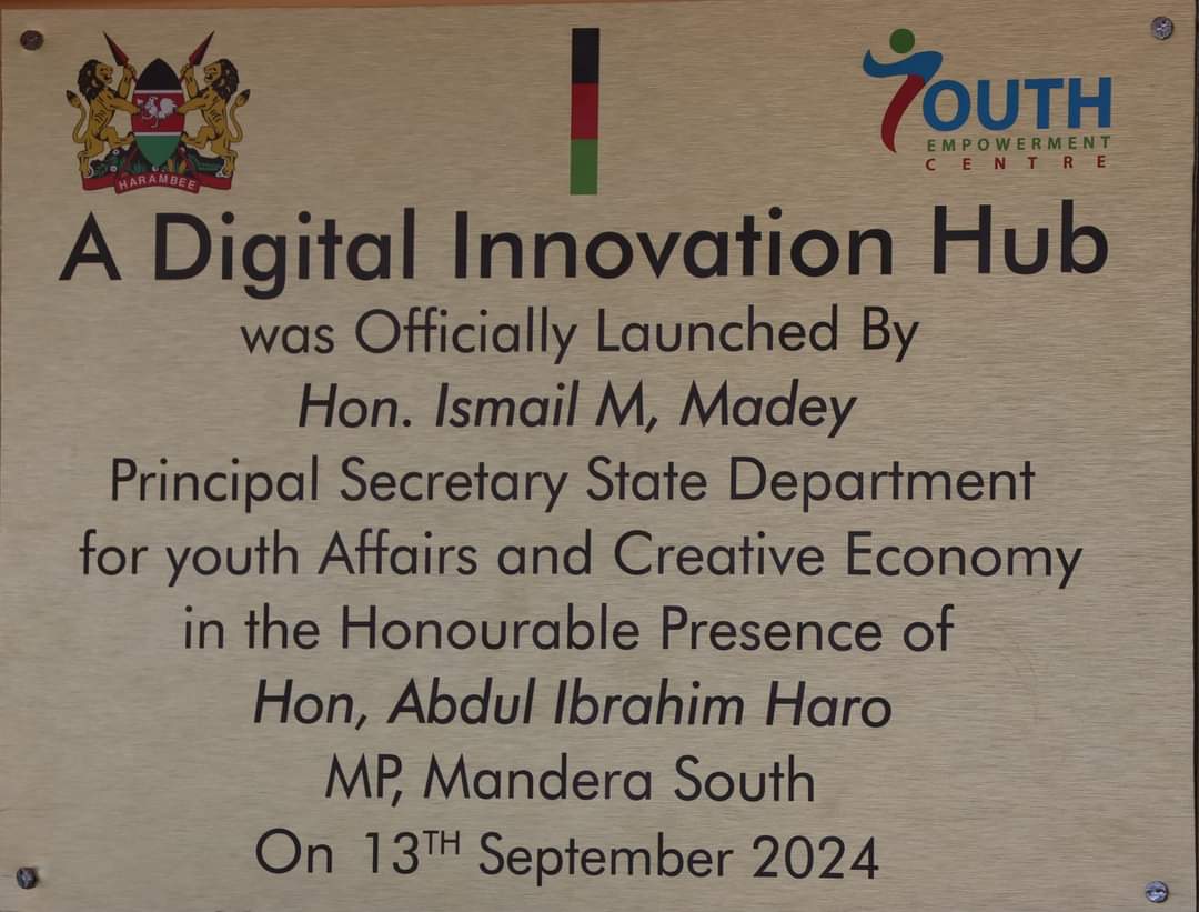 ESYF_CBO's tweet photo. We joined PS @IsmailMaalim19, Principal Secretary for @SDY_Ke, in launching the Digital Innovation Hub in Elwak. This Youth Empowerment Centre will address key challenges like ICT access, guidance on substance abuse, and community networking. #YouthEmpowerment #TalantaHela https://t.co/ejDiVe1R2c
