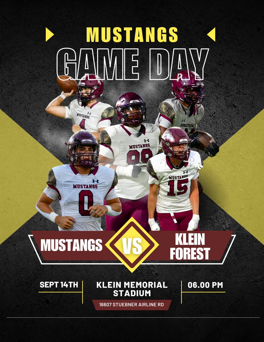 GET UP MUSTANGS, IT'S GAMEDAY!!!