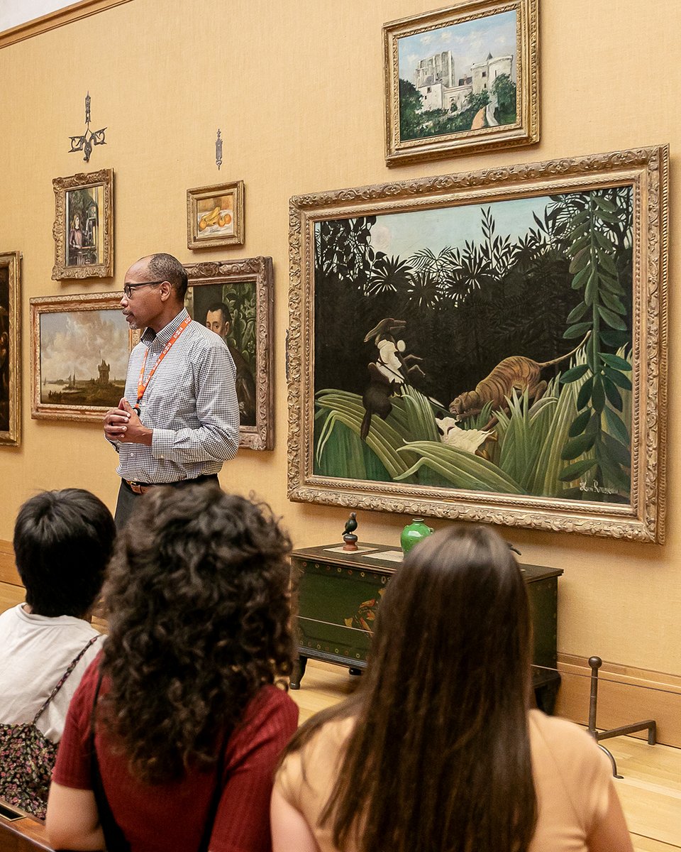 Unpacking the action-packed ensemble filled with tigers, birds, and Rousseau—oh my! Second-floor galleries are now open. Plan your visit today ➡ bit.ly/3ZbBAZM

📍 Room 14, North Wall, Barnes Foundation
#SeeArtDifferently #BarnesCollection