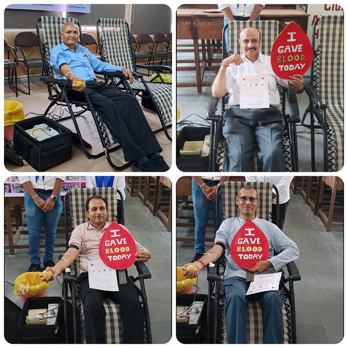 NssLdce's tweet photo. Together, we made a difference🩸❤️
 
A huge thank you to all the donors who participated in our blood donation camp organized by NSS, NCC and LEO Club in the premises of LDCE🤝  Your generosity and compassion are truly inspiring👏. Every drop counts🩸

 #Nssldce #BloodDonation https://t.co/TFgPuHPF4R