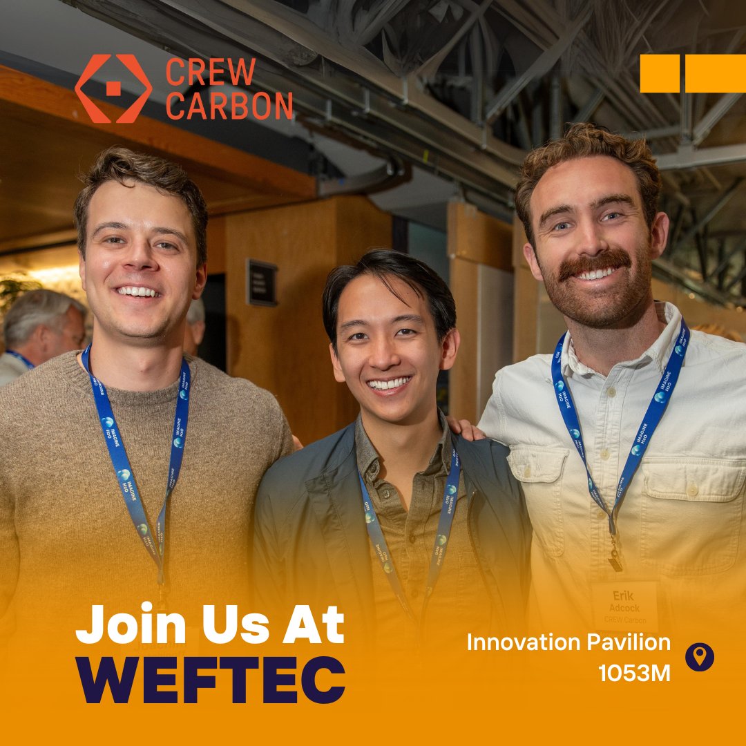 Imagine H2O (@imagineh2o) on Twitter photo 🌎 Empowering wastewater facilities as climate hubs - CREW Carbon's patented technology speeds up weathering reactions to remove CO2 and other GHGs produced in the wastewater treatment process, generating permanent & measurable carbon removal credits.
#imagineh2o #WEFTEC 🌎 Empowering wastewater facilities as climate hubs - CREW Carbon's patented technology speeds up weathering reactions to remove CO2 and other GHGs produced in the wastewater treatment process, generating permanent & measurable carbon removal credits.
#imagineh2o #WEFTEC