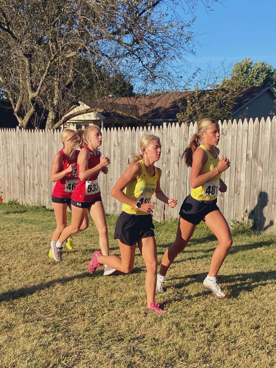 Josie Corn leads the way for the Lady Lions today at Whiteland.  Placed 13/116.