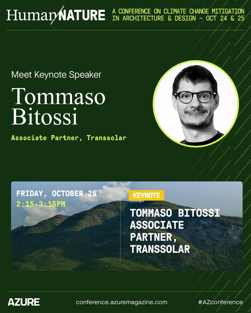 AzureMagazine's tweet photo. Get your tickets to AZURE’s must-attend two-day conference on climate change mitigation in architecture and design. See the full list of speakers and CEU-accredited sessions and save your seats now! #AZconference
@TRANScloud @StoneTileInt
https://t.co/5dztFgrZF3 https://t.co/dm6fUe0Yfc