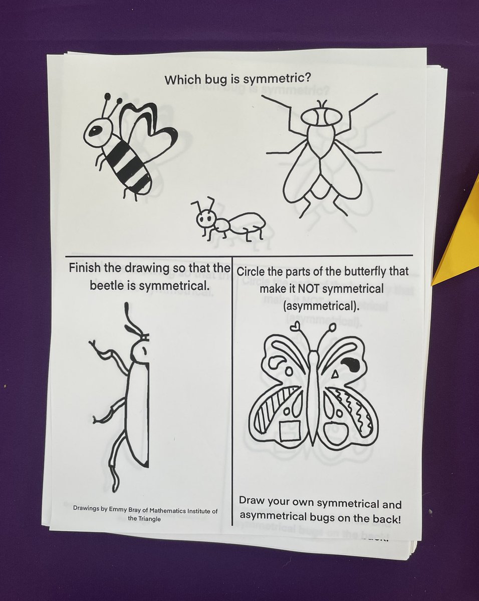 triangleMath's tweet image. #bugFest @NaturalSciences is going well- we’re enjoying sharing #mathisfun with thd attendees! #mtbos