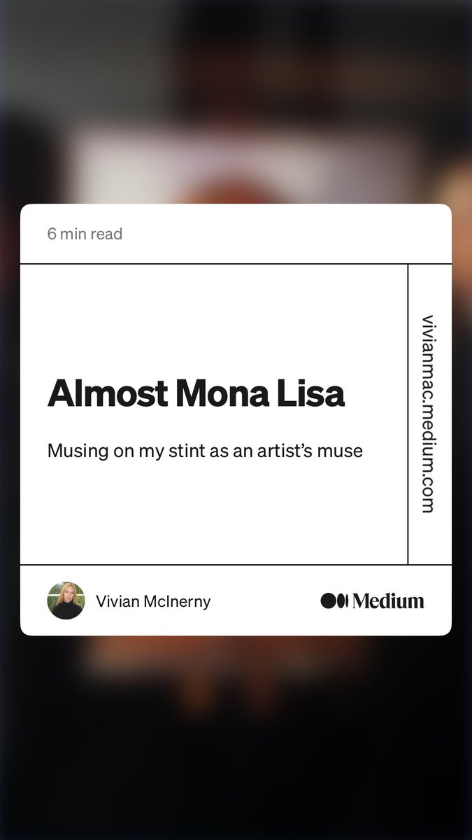 “Almost Mona Lisa” by Vivian McInerny
humanparts.medium.com/almost-mona-li…