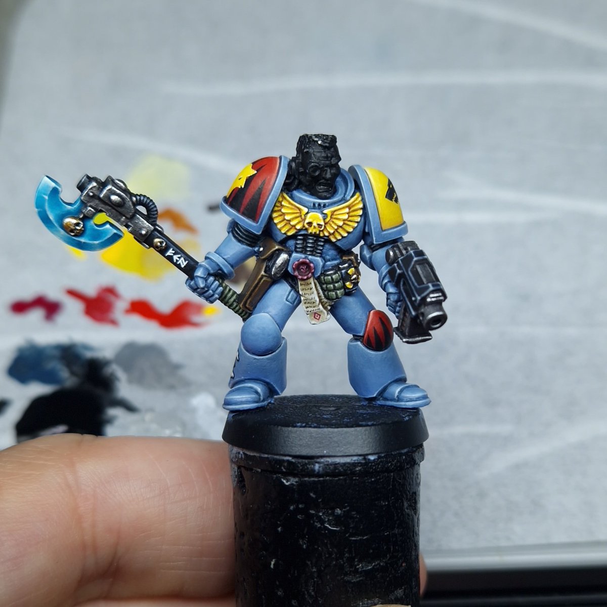 Current progress on my Miniature Glow Up Challenge project!
Can't put this miniature down!
#warhammer #warhammer40k #WarhammerCommunity