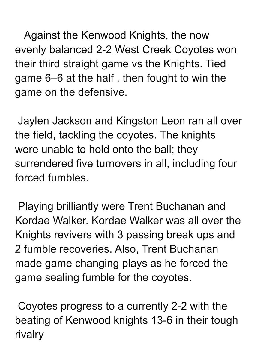 1Trent_Buchanan's tweet photo. Hard work paying off, hard hitting DB forced two fumbles and sealed the win defensively. #3 #football #highschool https://t.co/Oe3b5biYpx