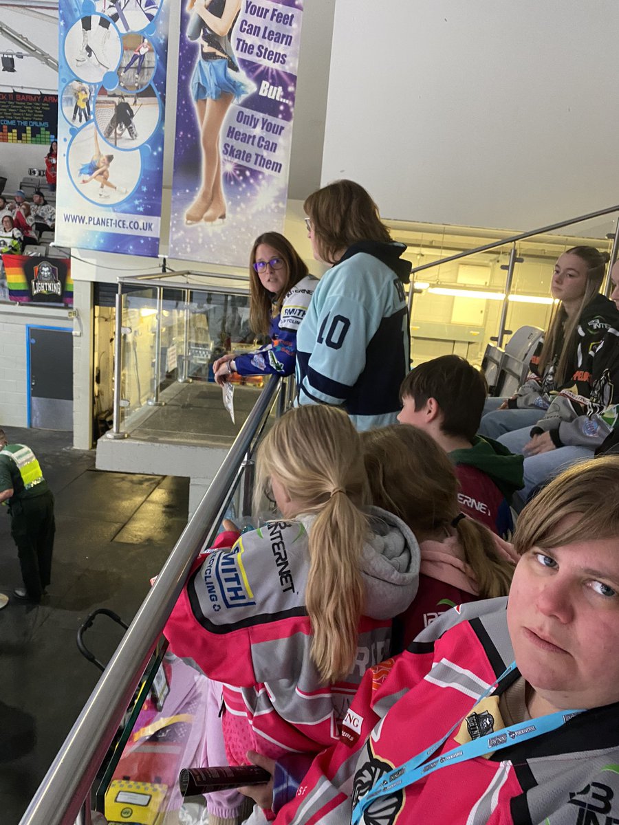 Sophistication1's tweet photo. Hang it in the Louvre!!!๐คฃ๐๐ธ Our block 12 fam enjoying the ๐โฆ@Tashster clearly throwing shade at me! ๐ @sandra4760 @Samanth50258428 #MKLightning #hockeyfam #shade https://t.co/GyBjqdMmI8