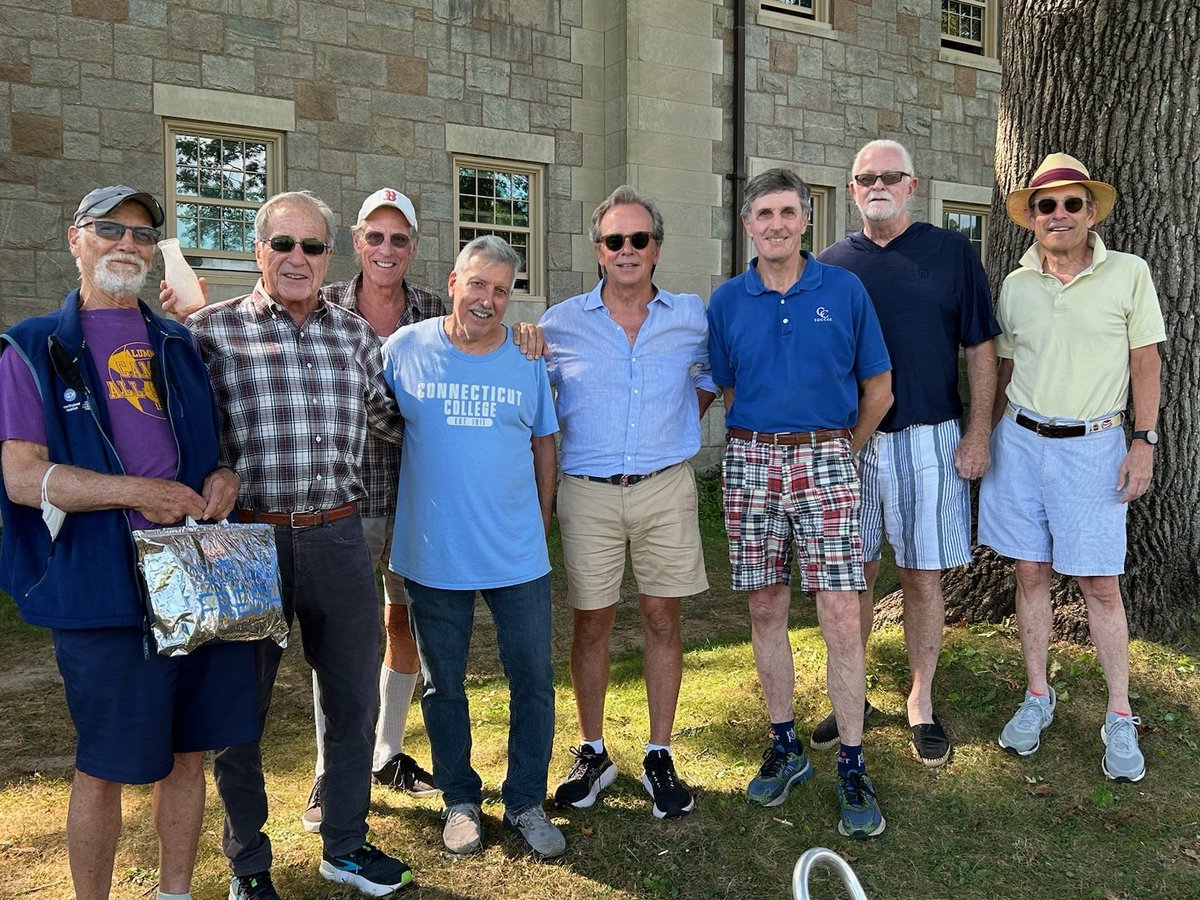 Camels support Camels! Some graduates from the '70s out supporting @cocowoso and men's soccer in their NESCAC home opener!