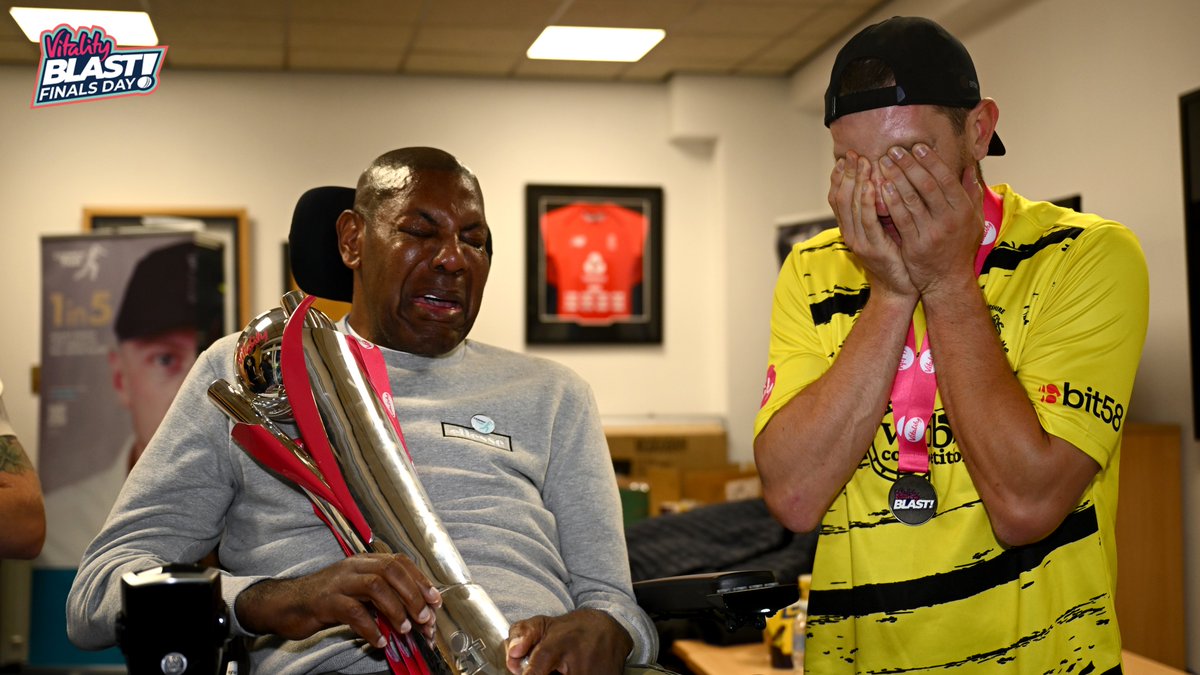 Gloucestershire legend David ‘Syd’ Lawrence has had the diagnosis of motor neurone disease.

He's been at Edgbaston today to witness his club’s Vitality Blast triumph and got a moment with the trophy, thanks to James Bracey ❤️