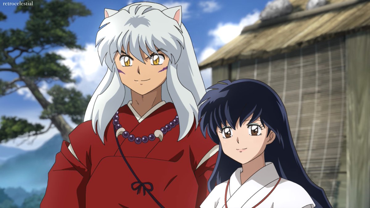 retrocelestial's tweet photo. attempting to make inuyasha and kagome look like actual adults since yashahime didn’t bother #inuyasha https://t.co/ubUqBFY0hN