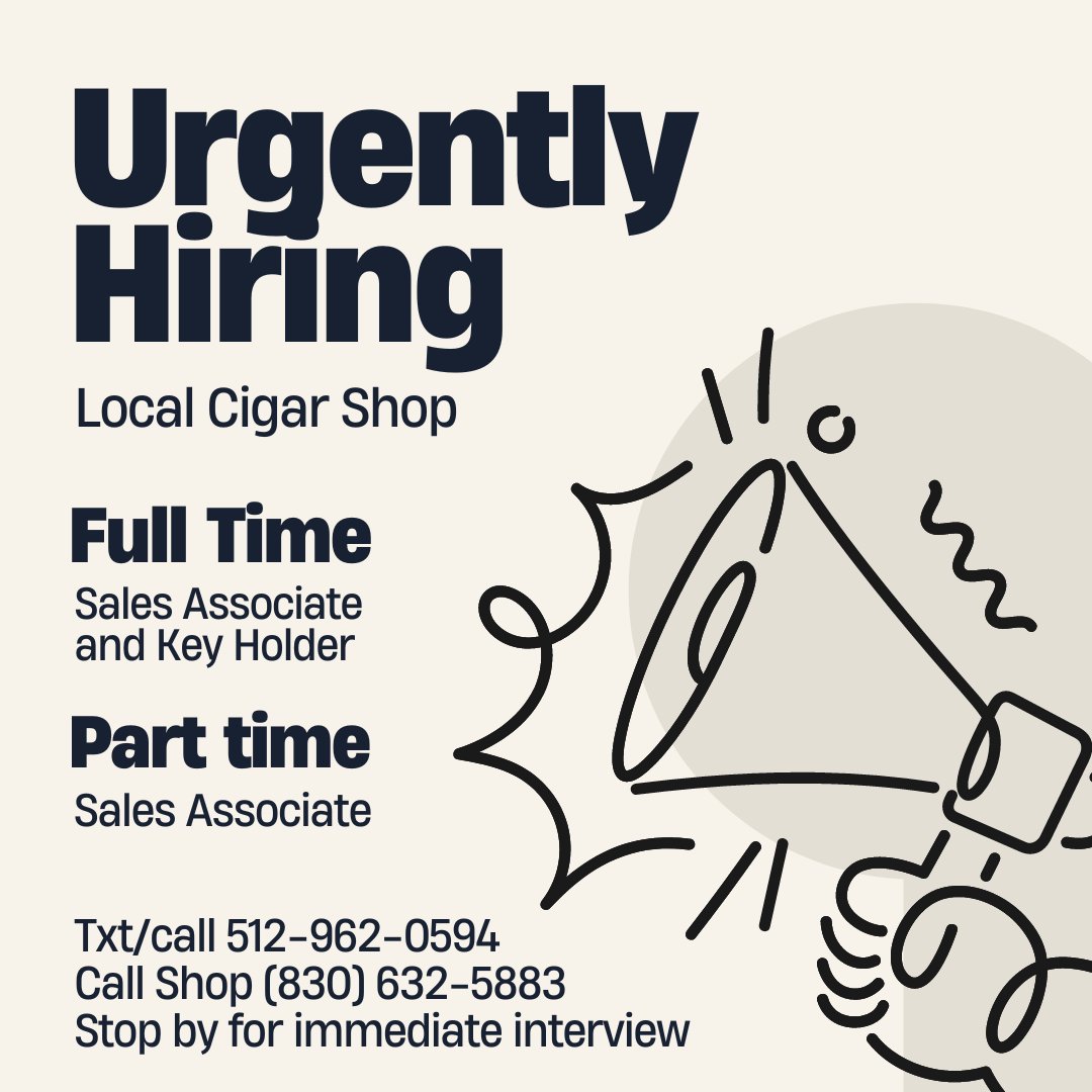 Interviewing and hiring ASAP!!