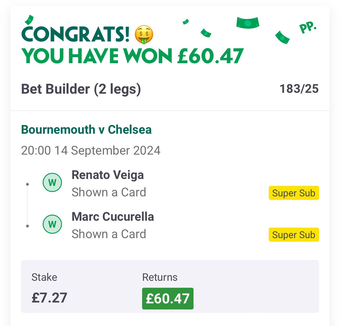 GavinMcskimming's tweet photo. @EmilyTaylorTips Every week we hit a big one with your group Emily, keep up the good work 💰 https://t.co/v7LapSUUzw
