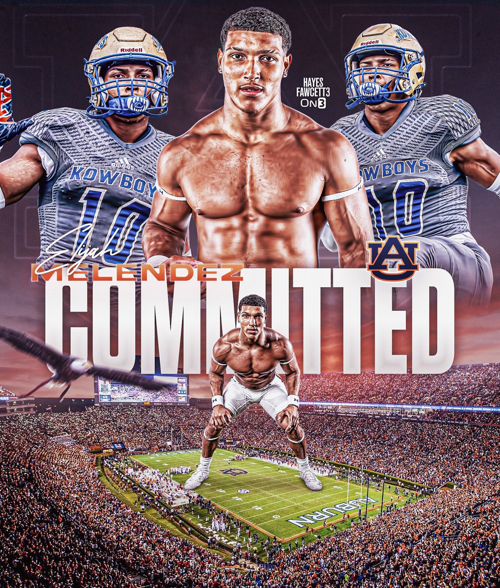 BREAKING: Four-Star LB Elijah Melendez has Committed to Auburn, he tells me for @on3recruits

The 6’2 230 LB from Kissimmee, FL was previously Committed to Miami

“War Eagle, it’s to the Moon✨💯”

on3.com/db/elijah-mele…