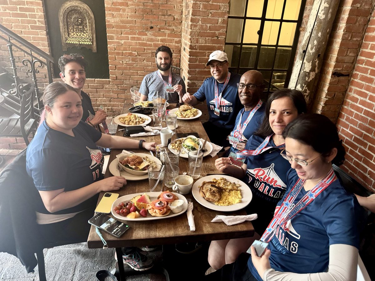 Well-deserved brunch after our lab completed the Dallas Skyline run today. We were also celebrating the publication of our recent work demonstrating a non-redundant role for Lmln in photoreceptor health (DOI: 10.1016/j.ajo.2024.08.016). <a href="/UfretLab/">UfretLab</a> ⁦<a href="/UTSWOphth/">UT Southwestern Ophthalmology</a>⁩