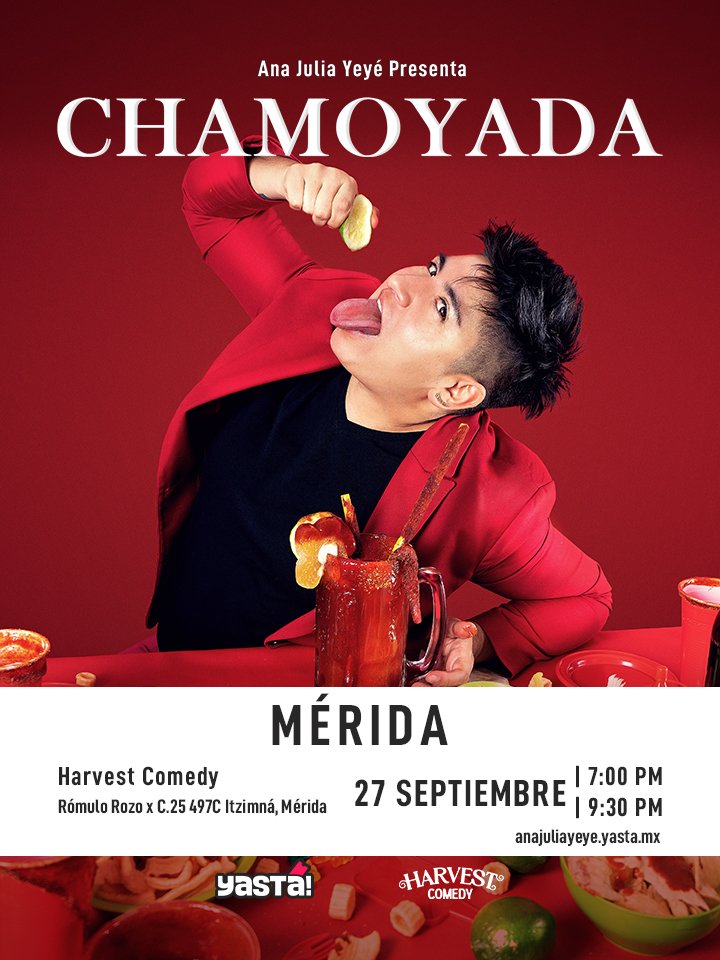 AnaJuliayeye's tweet photo. Gente sensual, este 27, 28 y 29 de septiembre tengo show completo en MÉRIDA, CANCÚN y PLAYA DEL CARMEN, cáiganle que se pone bueno, les dejo el link de boletos:
https://t.co/vwoK6fEIQt https://t.co/APyJh14O1p