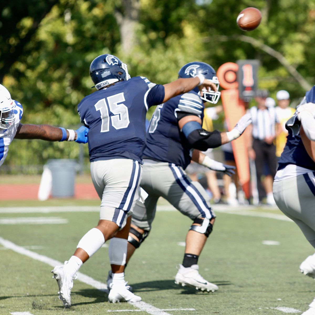 MBUAthletics's tweet photo. COMEBACK COMPLETE! #SpartanUp 

After trailing 27-8 at halftime, @MBUFootball pulls off an overtime win! https://t.co/F8aGoPG7kD