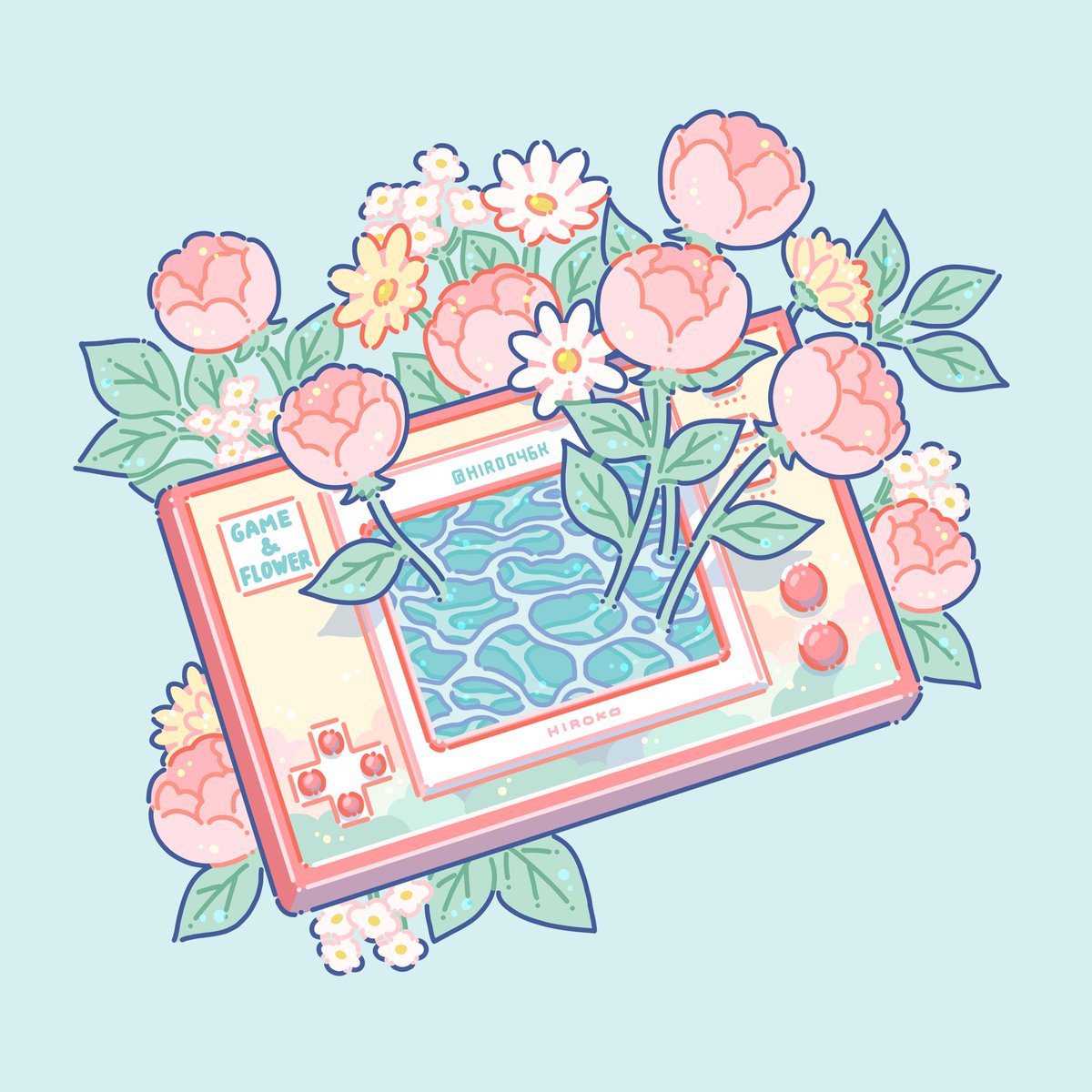 Game＆Flowers

#illustration #イラスト #AdobeFresco