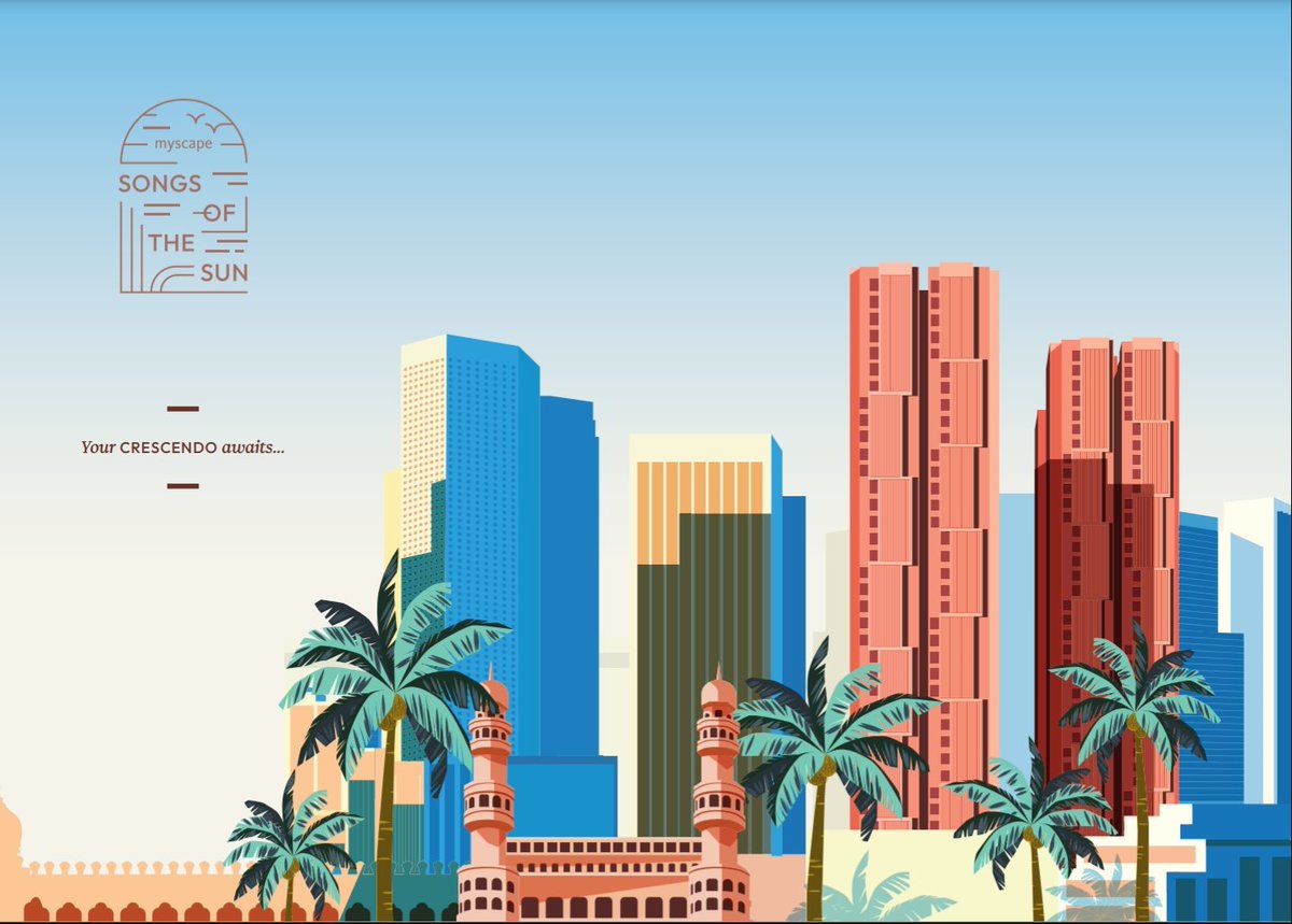 HydUrbanRealty's tweet photo. #Myscape Songs of the Sun 
 RERA : P02400008721
Location: Nanakramguda, Hyderabad 
 
🍀 Units: 592 
🍀 4 towers
🍀 2900 sq ft, 3 BHK apartments 🍀 3300 sq ft, 4 BHK apartments 
🍀 Possession date: July 2029 
🍀 Minimum price: ₹3.48 Cr + 
🍀 5.92 acres
🍀 G + 37 

The design also aims to create a sustainable project that considers the relationship between the building and nature, the quality of air and natural light 

#HyderabadRealestate