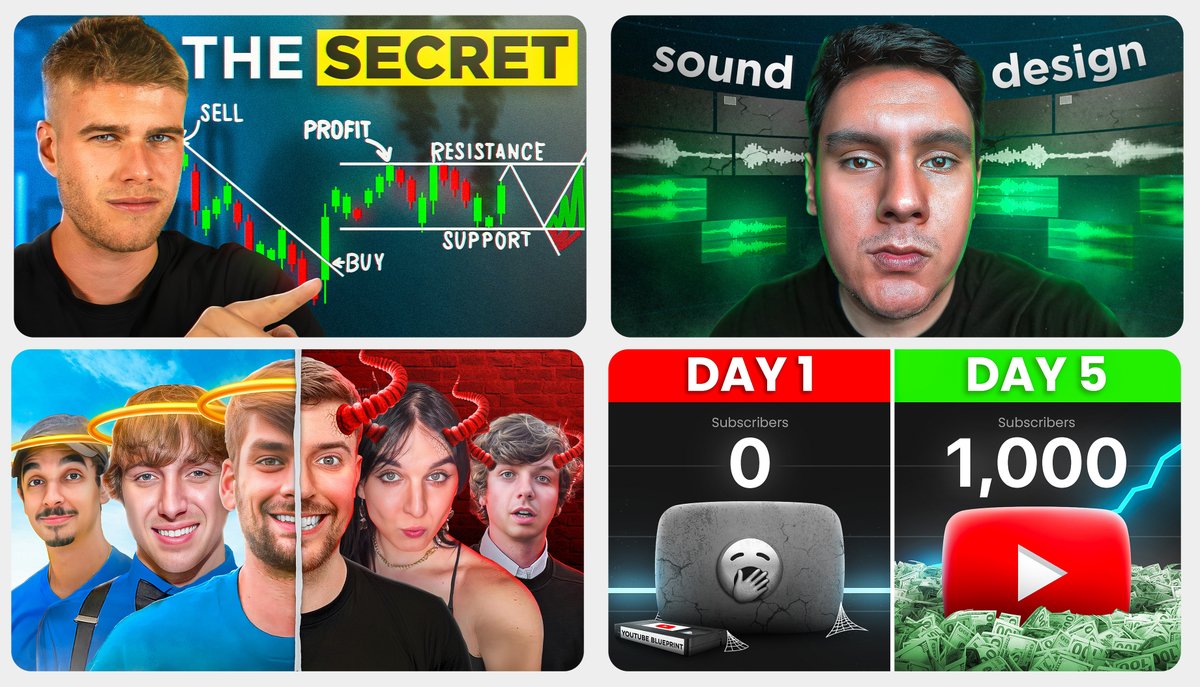 My 4 favorite thumbnails of the week!

Let me know what you guys think of them! 👀