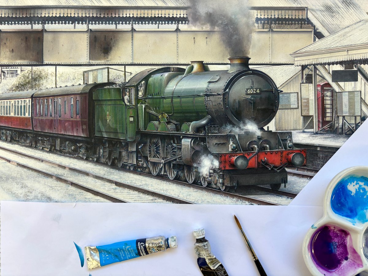 JamesGreenArt's tweet photo. So this painting is very near completion now 'King at Beaconsfield 1957'.
I will reveal the overall finished painting soon, but in the mean time if anyone is interested and would like to reserve a print please contact me and I will let you know all the options. https://t.co/SC0v2zGZ4I
