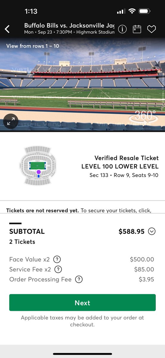 KenMoscoe's tweet photo. @alancross I heard you interviewed about ticket pricing.  Any explanation for this?  The service fee portion of the price changes based on platform you purchase on.  Look at this - base price the same but the total price higher on app vs website.  media hasn’t caught onto this. https://t.co/pKfhcb5LoE