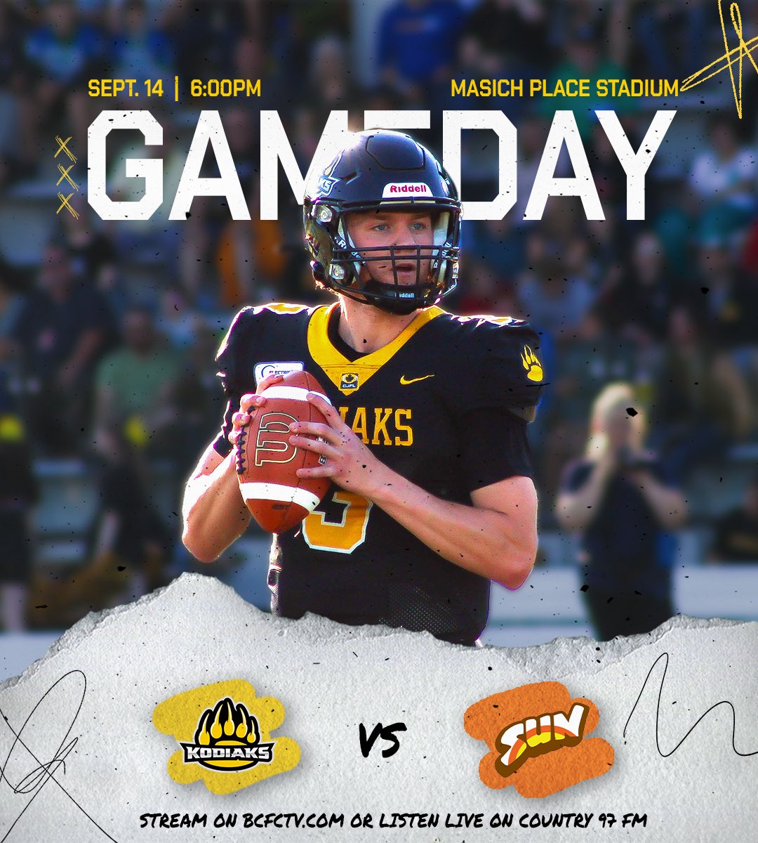 Prince George Kodiaks (@pgkodiaks) on Twitter photo โ ๏ธ๐ป GAME DAY ๐ปโ ๏ธ
Itโs Heroes Night: Celebrating our Military and First Responders, presented by Wood Wheaton Supercentre.
๐ Masich Place Stadium
๐ <a href="/okanagan_sun/">Okanagan Sun</a>
โฐ 6:00 PM
๐บ bcfctv.com, Telus Cable Ch. 1981
๐ป <a href="/Country97FM/">COUNTRY 97FM</a> โ ๏ธ๐ป GAME DAY ๐ปโ ๏ธ
Itโs Heroes Night: Celebrating our Military and First Responders, presented by Wood Wheaton Supercentre.
๐ Masich Place Stadium
๐ <a href="/okanagan_sun/">Okanagan Sun</a>
โฐ 6:00 PM
๐บ bcfctv.com, Telus Cable Ch. 1981
๐ป <a href="/Country97FM/">COUNTRY 97FM</a>