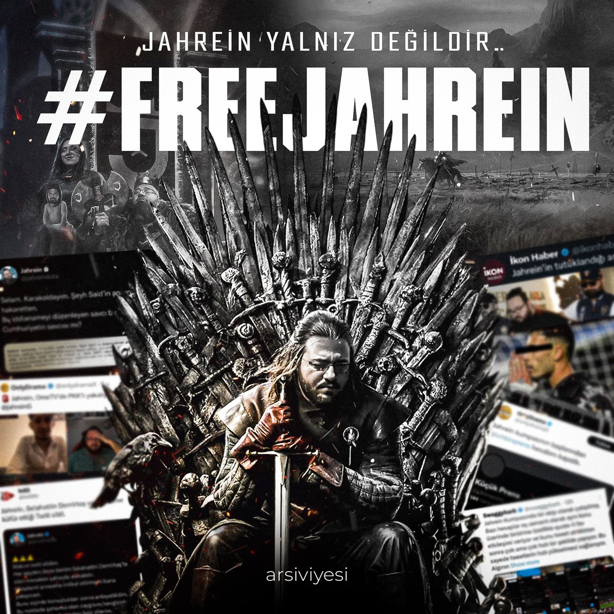 Ahmet Abi, emniyete gidip iyi niyetini göstermesine rağmen ters kelepçe ile gözaltına alındı, tutuklandı ve cezaevine gönderildi. Haber kanallarında yalan yanlış bilgiler servis ediliyor. Bu olay beni derinden üzüyor.
Adalet yerini bulmalı 
#JahreinYalnızDeğildir
#freejahrein