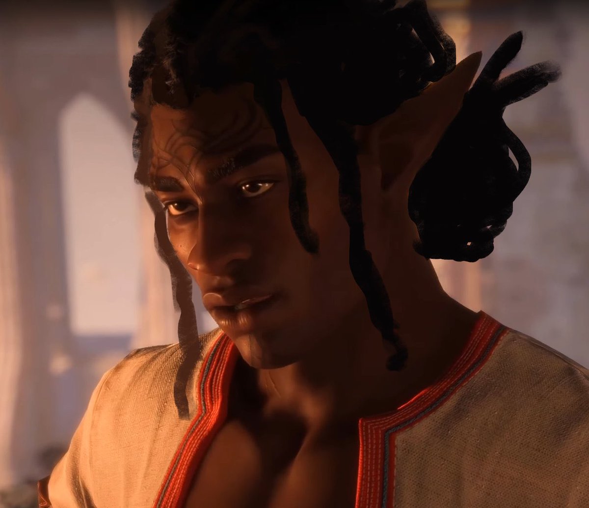 Something possessed me last night and I needed to see Davrin with long hair

#dragonage #veilguard