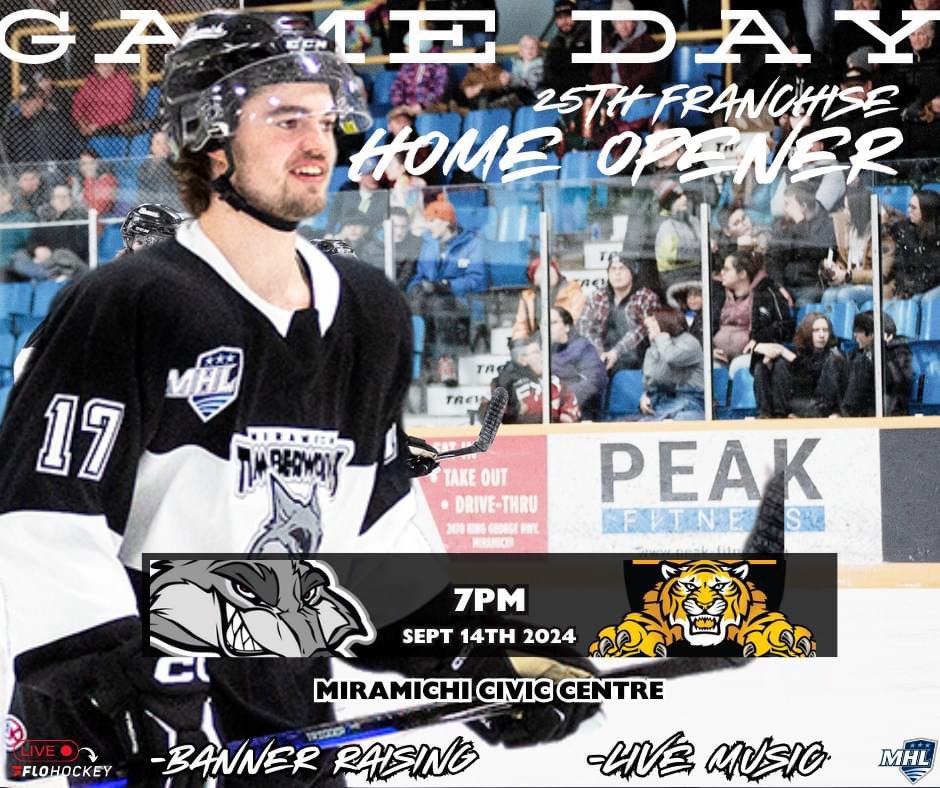 PQMiramichi's tweet image. Miramichi Timberwolves open their 25th season in the MHL tonight versus Campbellton. #Miramichi #GoWolvesGo #BackThePack