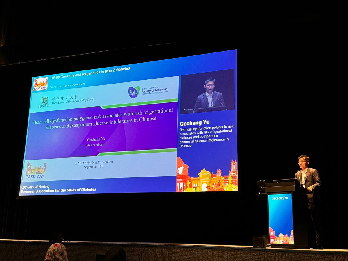 gechang_yu's tweet photo. Wonderful sessions in EASD 2024, Madrid, and my first oral presentation in my PhD period.  Gracias! @CUHKMedicine https://t.co/C1u7ucaf2k