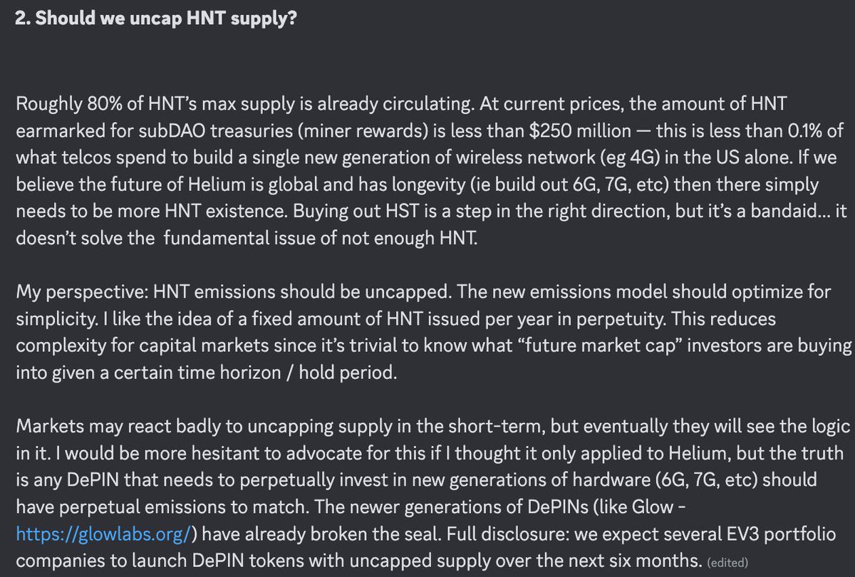 amirhaleem's tweet image. DePINs shouldn’t be valuable because they have scarce supply. they aren’t trying to be digital gold, a store of value, hard money, or anything like it. they are valuable because they provide real utility that is tied to the tokenomics. see this from @DAnconia_Crypto
