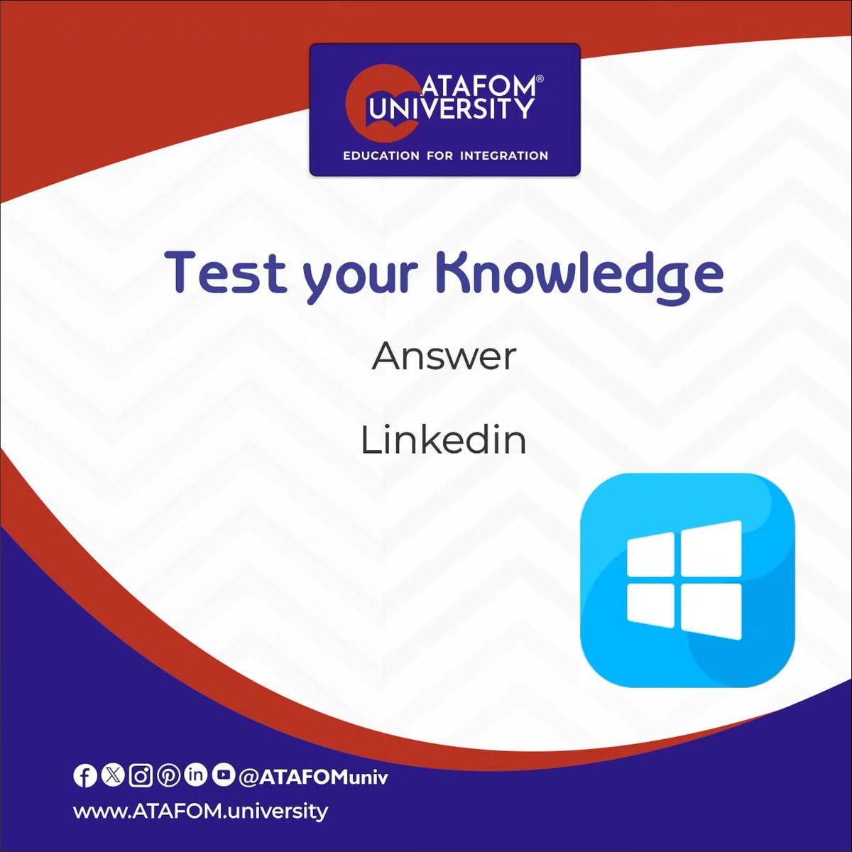 Put Your Knowledge to the Test!

➡️ Which social media network is owned by Microsoft?

Visit us now: ATAFOM.university

#ATAFOM #ATAFOMuniversity #QuizChallenge #OnlineLearning #Education #LearningIsFun #ScienceLovers #GoldFacts #AdmissionOpen2024_25