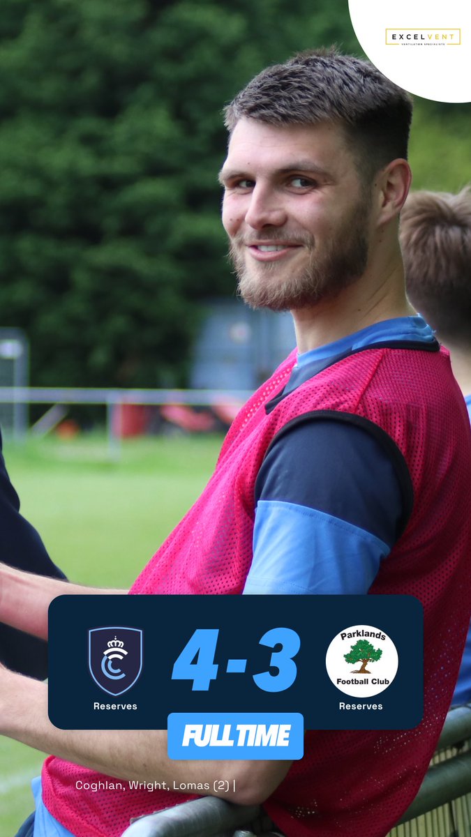 FT: <a href="/CreweFCReserves/">Crewe FC Reserves</a> 4-3 <a href="/ParklandWidi/">Parklands FC🌳</a> Reserves 

A seven goal thriller, settled in the 94th minute by <a href="/Danlomas09/">Dan lomas</a>’s second of the game, means <a href="/VickersAdam/">adam vickers</a> men collect the 3pts!

Ellis Wright and Bobby Coghlan with the others in a game we were never ahead in until injury time! 😅