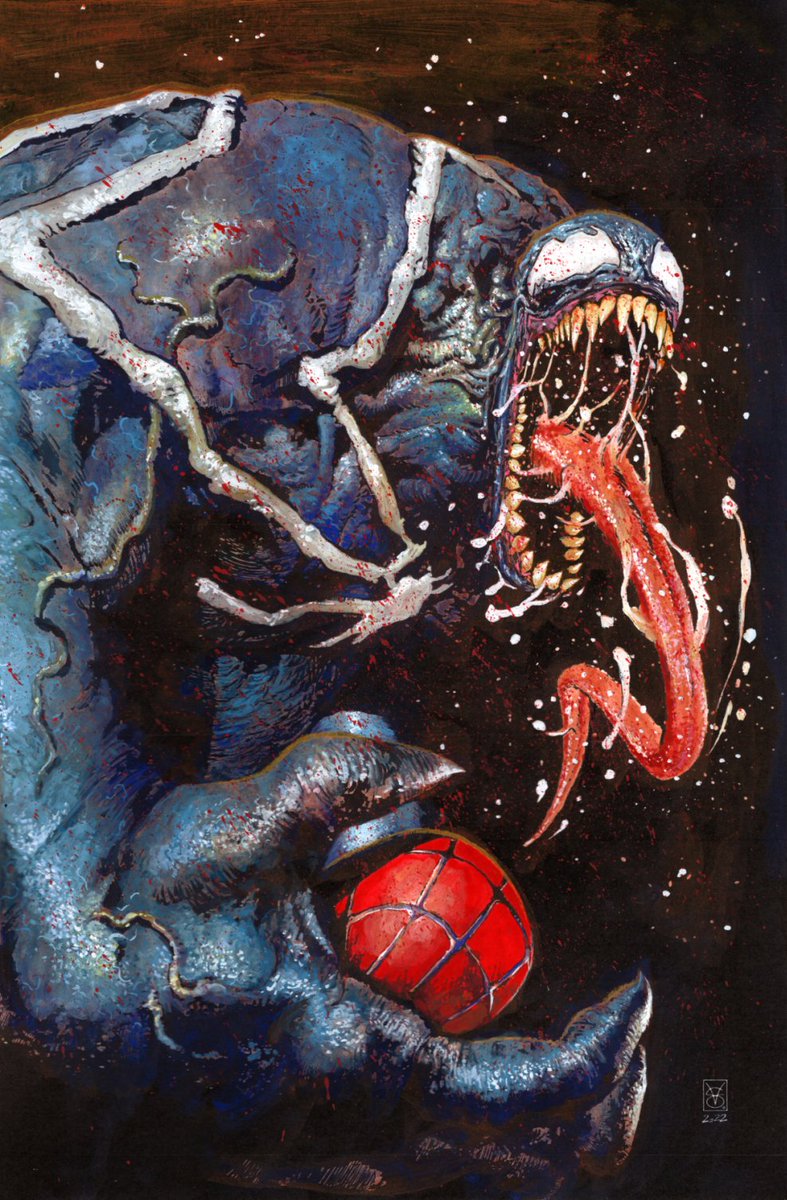 ValerioGiangio1's tweet image. To conclude the Venom parade, here is again the version painted with gouache, pastels and ink. 🏀🔥
#VenomTheLastDance
