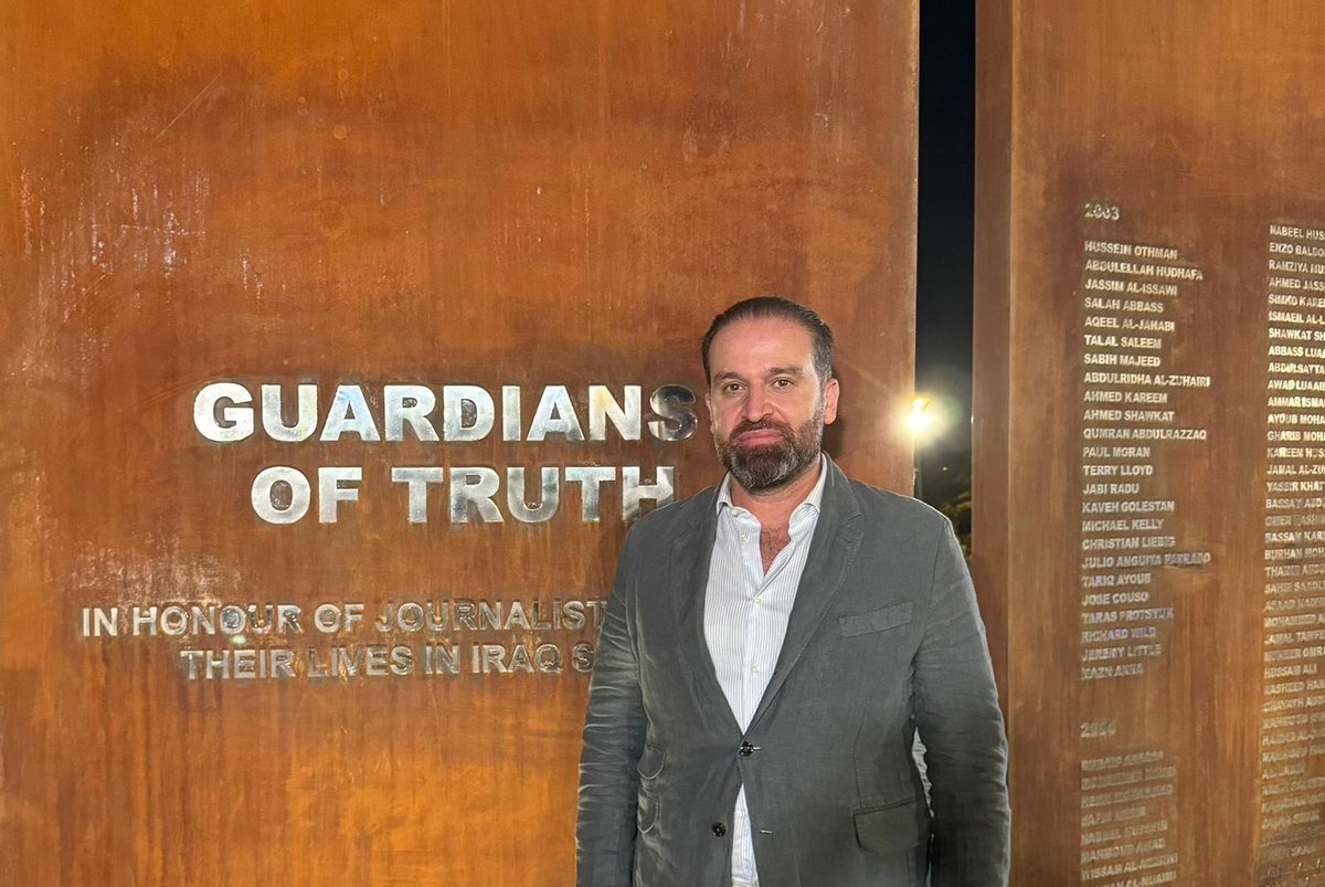 Honored to attend an event organized by Deputy Prime Minister, His Excellency Qubad Talabani, unveiling the ‘Guardians of Truth’ monument. This tribute honors the courage of journalists who have sacrificed their lives in Iraq and the Kurdistan Region since 2003.