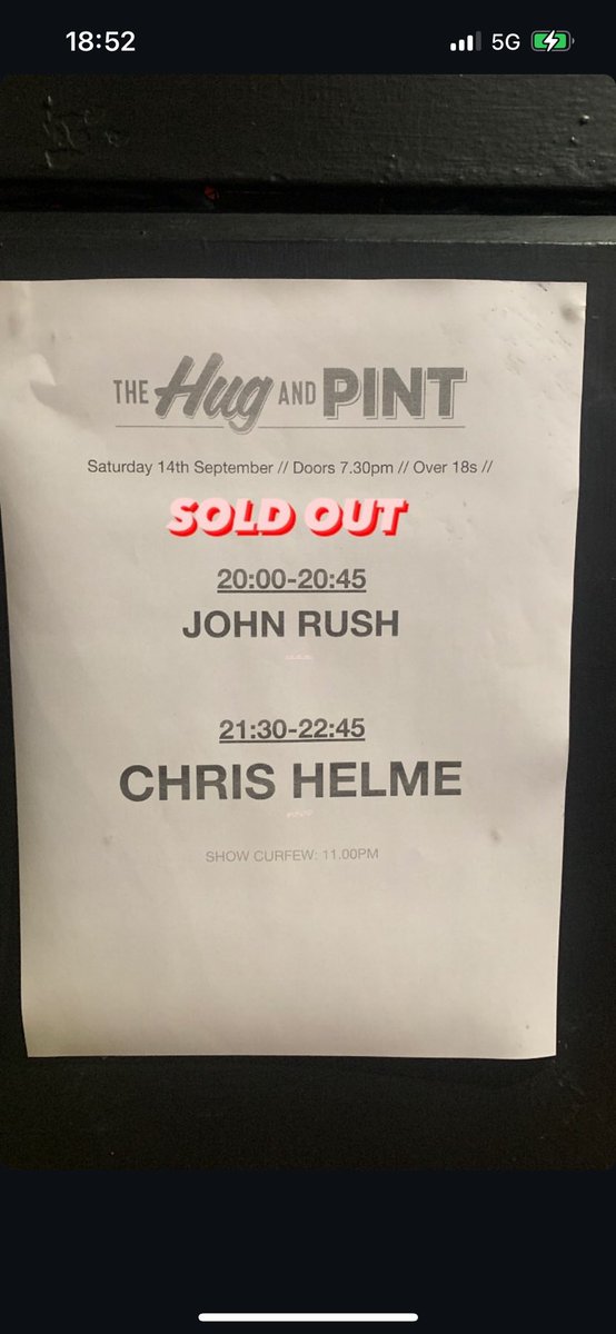 Glasgow lets have ya x be down at 8 for <a href="/johnrushmusicuk/">John Rush</a>