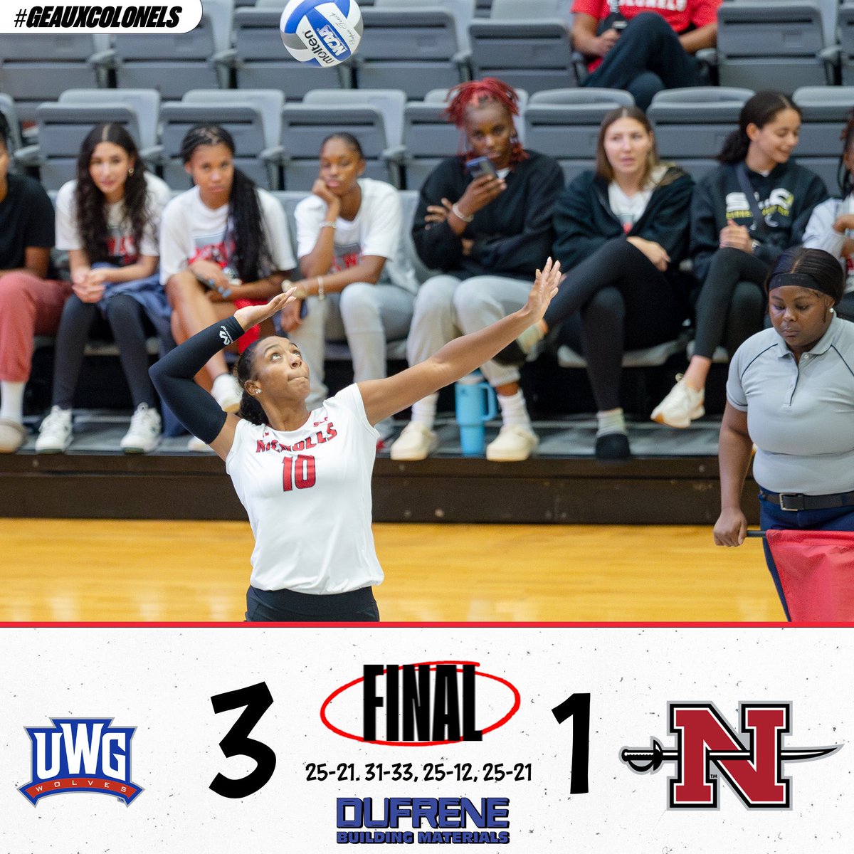 Nicholls Volleyball tweet media