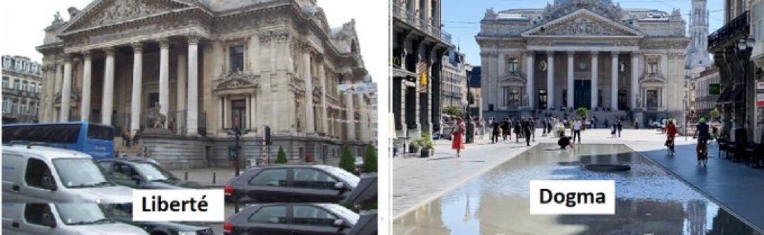 Liberté contre dogme ? Cela dépend juste de vos lunettes...
La liberté pour qui ? Pour ce quart des Bruxellois qui se déplacent en voiture mais revendiquent 90% du domaine public?