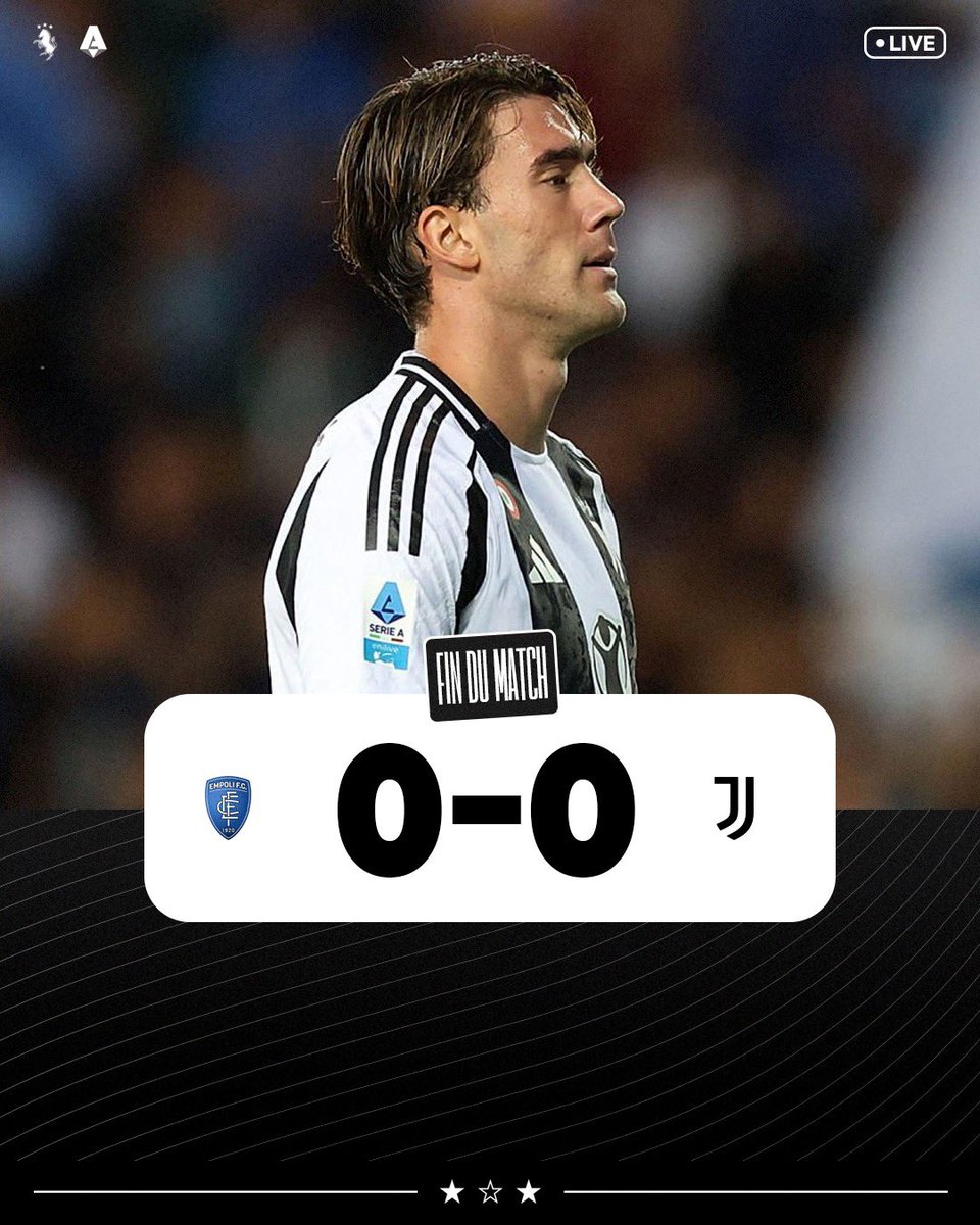 juve_belgique's tweet photo. 90+6’ | Fin du match 0-0, match assez décevant sur tout les points, qu’avez-vous pensé de la performance des bianconeri? #EmpoliJuve https://t.co/SFkPTQue5d