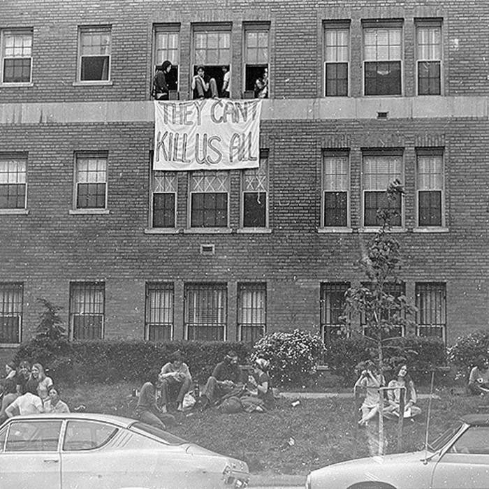 Incredibly bleak to look at the “THEY CAN’T KILL US ALL” banner from Kent State and realize the current university is actually totally prepared and glad to do just that