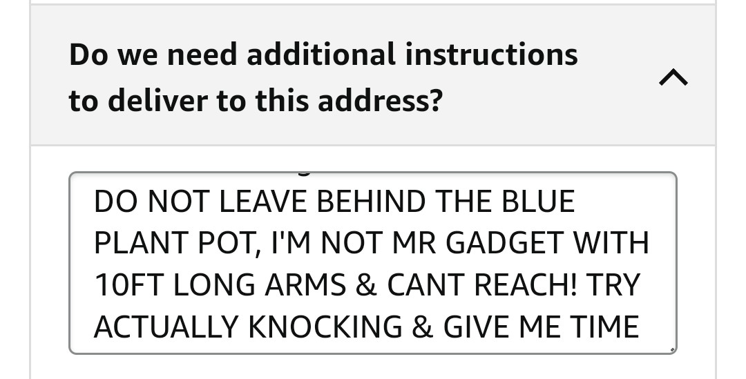 Hey <a href="/HotelChocolat/">Hotel Chocolat</a>, really not happy that you changed from <a href="/RoyalMail/">Royal Mail</a> to the useless <a href="/AmazonUK/">Amazon.co.uk</a> for deliveries! They clearly have an inability to read or follow simple instructions!