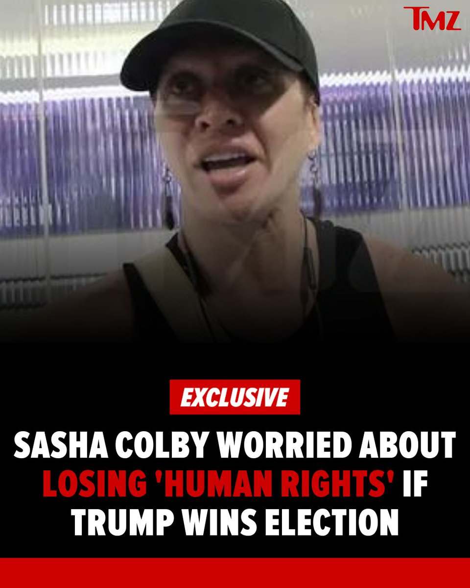 TMZ's tweet photo. #RuPaul's #DragRace star #SashaColby is issuing a stern warning to voters ahead of the November #election ... saying a #Trump victory is a threat to basic human rights. https://t.co/fUsEsJ762n